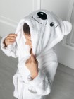 Халат детский махровый с вышивкой "белый мишка"